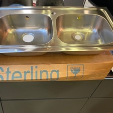 Double bowl single drainer