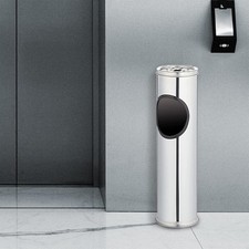 Free Standing Ashtray Cigarette Stand Stainless Steel Outdoor Dust Rubbish Bin
