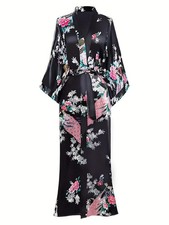 Soft Elegant Floral Print Women's Robe | Kimono | Dressing Gown | Stunning !! 🎁