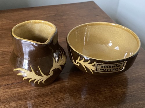 Vintage brixham pottery brown - brixham,