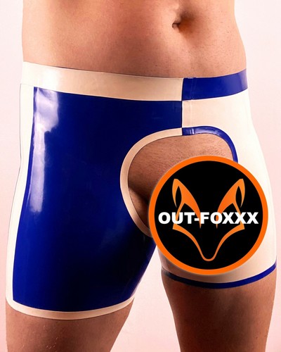 Open crotch latex rubber chap - crotch,