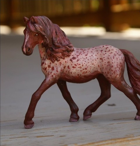 Schleich horse custom red roan - schleich,