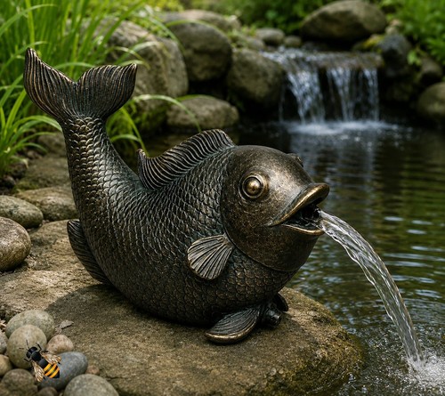 Pond ornament fish spitter - pond,