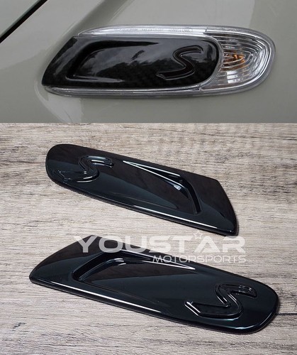 Gloss black side marker - black,