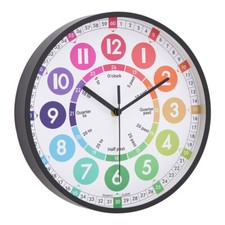 Learn To Tell The Time Clock For Kids Teaching Educational Analogue 25cm  Indoor