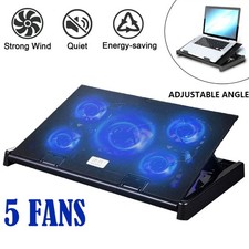 Laptop Cooling Pad For 11-17 inch Laptop Dual USB Fan Cooler Stand 5 Quiet Fans