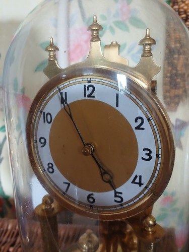 Old clock working glass - old,