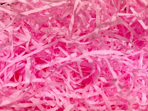 Pink recyclable shredded - pink,