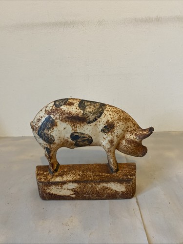 Vintage pig door - pig, stop