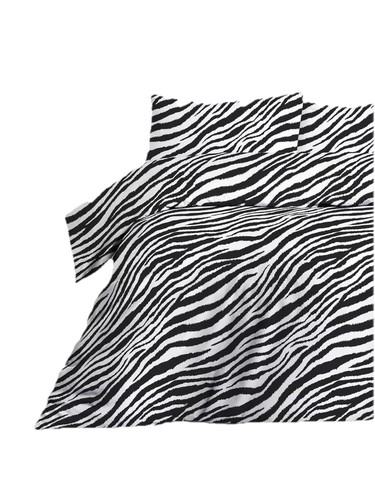 Zebra print reversible duvet - print,