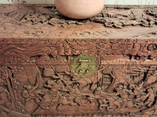 Hand carved camphor - carved,