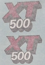YAMAHA XT500 XT500H PETROL TANK DECALS