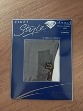 Vintage Aristoc Harmony Point Bow Fully Fashioned Seamed Stockings Size 3 Black