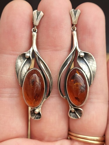 Sterling silver cognac - cognac, amber