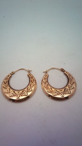 Gold patterned creole - ct,