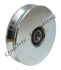 Gate wheel pulley wheel 140mm V groove steel wheel, Double ball bearing, heavy