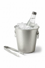 Stainless Steel Ice Bucket with Ice Tongs Wine Cooler Beer Cool Champagne Party