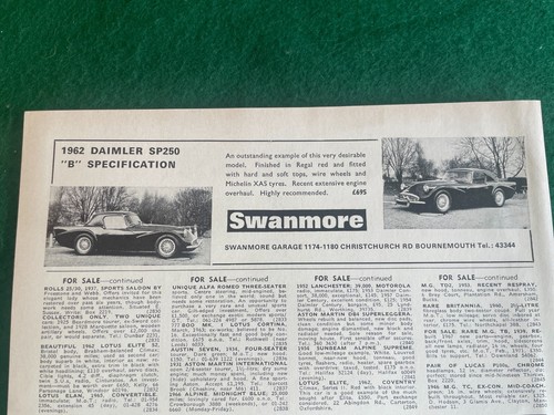 1962 daimler sp250 spec - spec, &