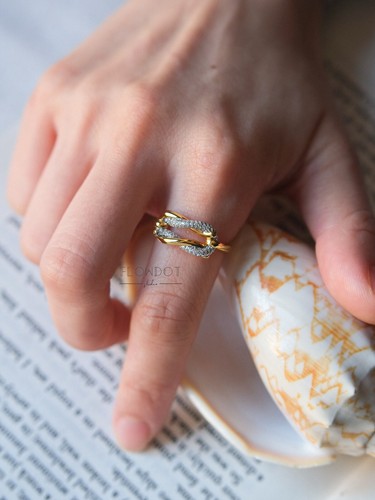 18k gold plated ring love - plated, |