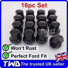 16x BLACK ALLOY WHEEL NUTS - FORD MONDEO MK1 MK2 MK3 MK4 MK5 ST M12x1.5 LUG -16B