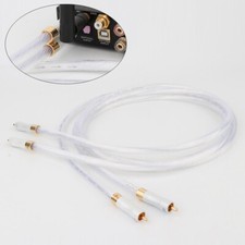6N OCC Silver Plated RCA Cable Analog Cable Hi-Fi Audio Amp Interconnect Cable