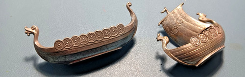 Norwegian pewter viking ships - norwegian,