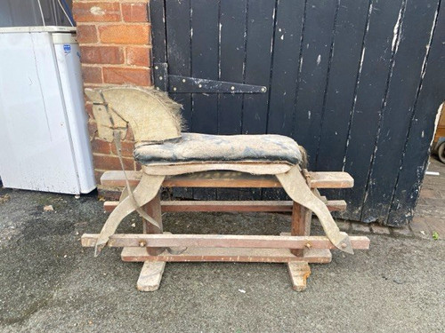 Vintage wooden rocking - wooden, horse
