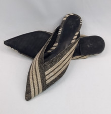 Zara Gold Black Sparkly Flat