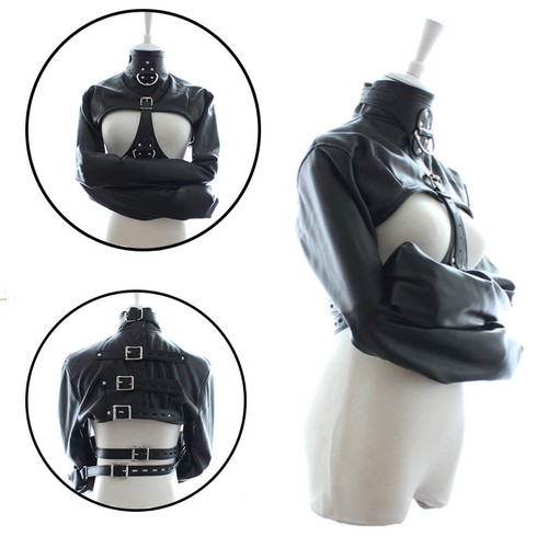Leather bondage half body - leather,