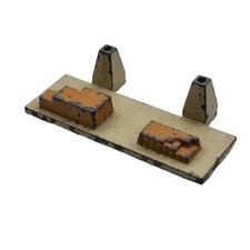 Tri-ang Minic Ships M.837 Crane Unit Tan Loads Vintage Diecast - Missing Cranes