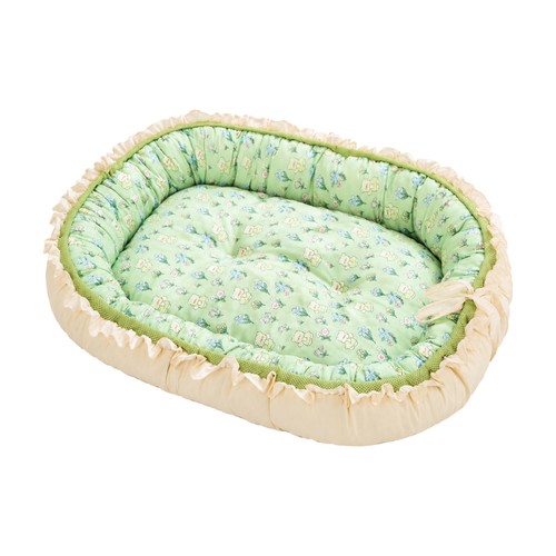 Oval pet bed padded floral - oval,