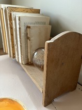 Antique Handmade Wooden Book Trough