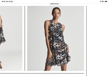 Reiss Mia Feather Printed Midi