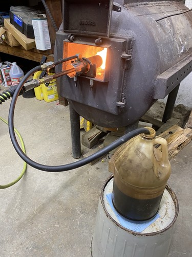 Waste oil burner shop - shop/, water