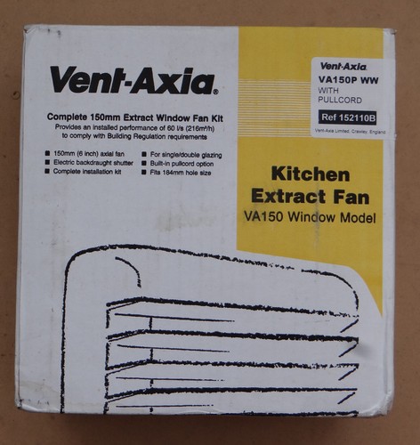New vent axia va150pww fan - new,