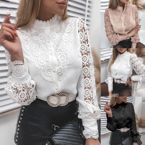 Womens button down lace - womens,