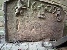 Cast Iron Fireback Lion