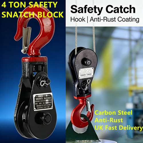 Ton snatch block with safety - 4,