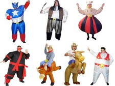 COWBOY, SUPERHERO, BULLRIDER, NINJA, FAT ELVIS INFLATABLE FANCY DRESS COSTUMES
