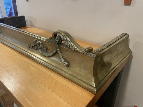 Georgian brass fender fire - fender,
