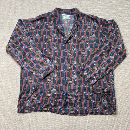 Vintage 70s silk shirt mens - silk,