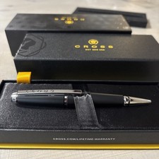 Cross Edge Jet Black Rolling Ball Pen Brand New In Box