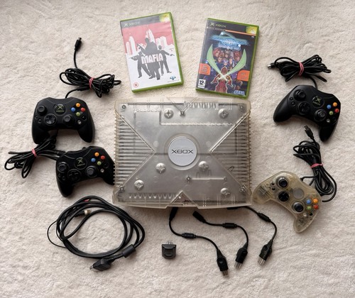 Original xbox crystal console - crystal,