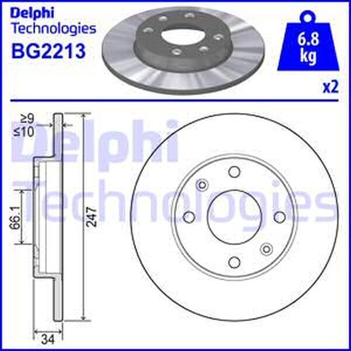 Brake discs front for - 2x,