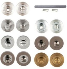 Bathroom Thumb turn & Release for WC/ Toilet Door Lock Turn Chrome, Satin Nickel