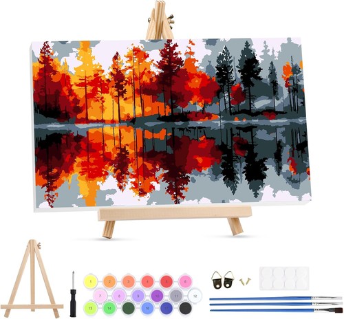 Autumn forest paint numbers - forest,