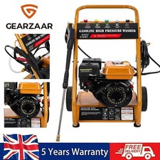 GEARZAAR Petrol Pressure Washer 6.5HP 3950 PSI 5 Nozzles Jet Wash High Power Jet