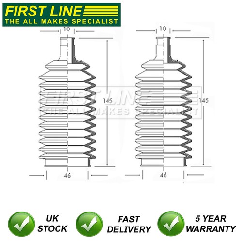 Steering rack boot set - steering, front
