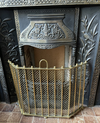 Fabulous c1880 fireguard brass - fireguard,