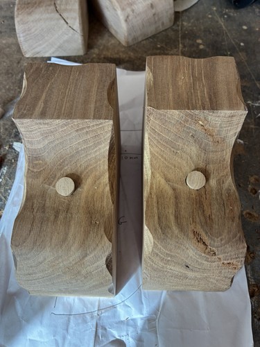Pair solid handmade rustic - pair,